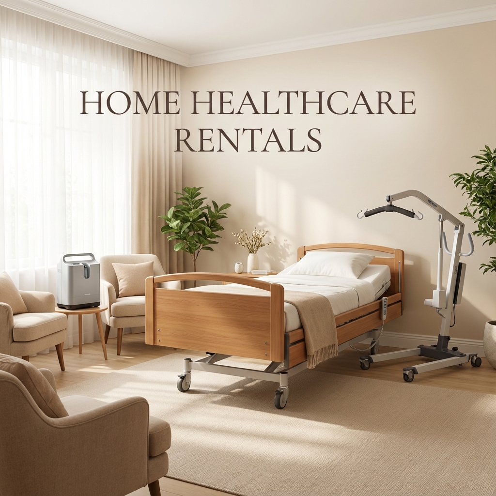 Electric hospital bed with patient care equipment